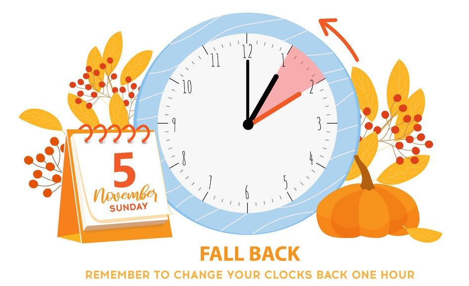 Change Your Clocks Back One Hour!